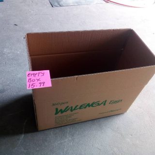 An empty box of Walenga Eggs